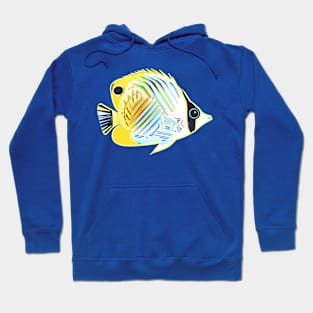 Butterflyfish Line Art Design Hoodie